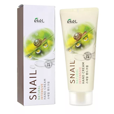 Ekel Крем для рук интенсивный с муцином улитки - Snail natural intensive hand cream, 100мл 2352 - фото 5396