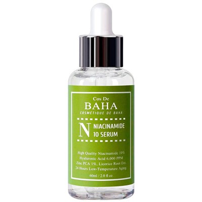 Противовоспалительная сыворотка для жирной кожи Cos De BAHA Niacinamide 10 Serum 60 мл 3312 - фото 6945