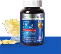 Nutri D-Day Premium Omega-3 Gold 1100 Enteric Coated Capsule Премиальная Омега -3 EPA+DHA+D на 90 дней (кишечнорастворимые капсулы) 3202