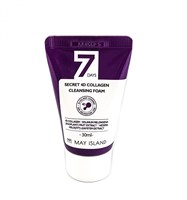 Очищающая пенка с 4 видами коллагена May Island 7 Days Secret 4D Collagen Cleansing Foam 30 мл. 3267